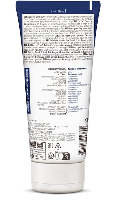 For Men Active Fresh 3in1 Shower 